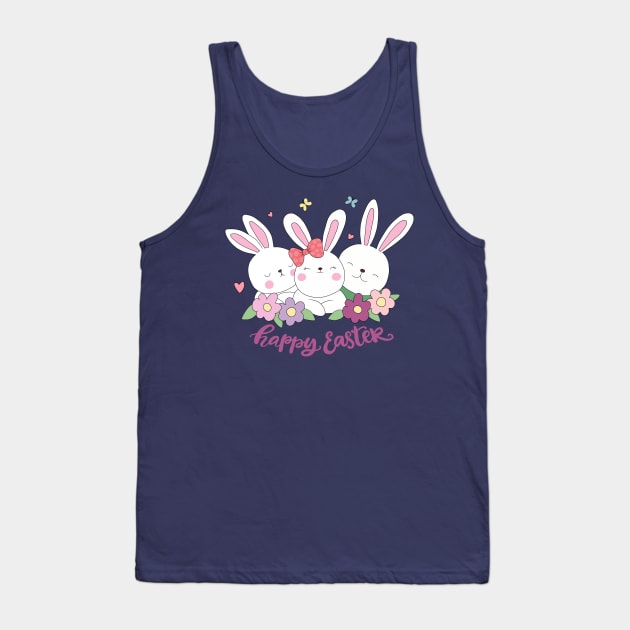 Easter Bunnies Tank Top by valentinahramov